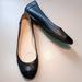 Coach Shoes | Coach Women's 'Chelsea' Black Leather Cap Toe Logo Ballet Flats Sz 6 B | Color: Black | Size: 6