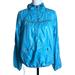 Athleta Jackets & Coats | Athleta Aqua Blue Hooded Lightweight Reflective Half Zip Wind Breaker Sz M | Color: Blue | Size: M