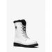 Michael Kors Shoes | Michael Kors Montaigne Faux Shearling-Lined Pvc Rain Boot 6 Optic White/Blk | Color: White | Size: 6
