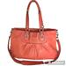 Coach Bags | Coach Ashley Coral Leather Large Carryall Shoulder Bag Tote Bag Women’s | Color: Orange/Red | Size: Os