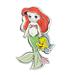 Disney Jewelry | Ariel Disney Trading Pin Animators Baby Little Mermaid Flounder Lapel Pin Brooch | Color: Green/Red | Size: Os