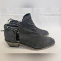 Free People Shoes | Free People Southern Cross Black Leather Cutout Booties Slip On Wrap Laces Sz 41 | Color: Black | Size: 41eu