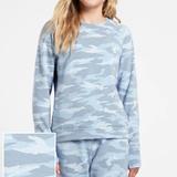 Athleta Shirts & Tops | Athleta Girl Warm Up Sweatshirt, Heather Blue Camo, Size Xxl/16 | Color: Blue/Gray | Size: 16g