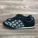 Coach Shoes | Coach Kelbie Women's Black Leather Suede Signature C Logo Fashion Sneakers Sz 6 | Color: Black/Gray | Size: 6