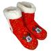 Disney Shoes | Disney Store Mickey And Minnie Mouse Christmas Holiday Slipper Boots Size 7/8 | Color: Red/White | Size: 7/8