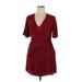 Sanctuary Casual Dress - Wrap: Red Leopard Print Dresses - Women's Size X-Large