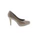 Aldo Heels: Pumps Stiletto Minimalist Gray Print Shoes - Women's Size 40 - Round Toe