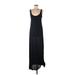 Topshop Casual Dress - A-Line Scoop Neck Sleeveless: Black Solid Dresses - Women's Size 8