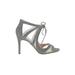 Nina Heels: Gray Shoes - Women's Size 8 - Open Toe