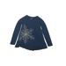 Lands' End Long Sleeve T-Shirt: Blue Marled Tops - Kids Girl's Size 7