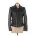Wilsons Leather Leather Jacket: Short Black Print Jackets & Outerwear - Women's Size Medium