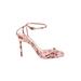 Zara Basic Heels: Pink Snake Print Shoes - Women's Size 40