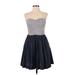 Maeve Casual Dress - Mini Sweetheart Sleeveless: Blue Dresses - Women's Size 4