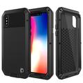 PunkCase iphone X Metal Case Heavy Duty Military Grade Rugged Armor Cover Shock Proof Hybrid Full Body Hard Aluminum Tpu Design Non Slip W/Prime Drop Protection For Apple iphone 10 Black