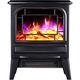 WARTHY Electric Stove Heating Fireplace Electric Fire With Surround Mantelpiece With Adjustable Thermostat Control With Wood Stove Flame Effect White Indoor Use elegant