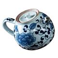 Blue and White Porcelain Teapot China Teapot Decorative Tea Kettle Tea Pot Kettle Side Handle Portable Tea Kettle Chinese Decor Desk Topper Ceramic Teapot Stockpot Vintage Tea-pots