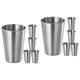 ABOOFAN 10 Pcs Stainless Steel Water Cup Juice Carafe Stainless Steel Drinking Cups Child Water Bottle Kids Water Bottle Stackable Glasses Tumbler 304 Stainless Steel Household
