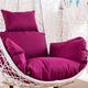 Replacement Egg Hanging Chair Cushion, Thick Egg Rattan Hanging Chair Cushions with Headrest, Large Seat Cushions for Indoor/Outdoor Egg Hanging Chair (Colour: Purple)