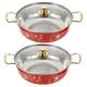 Garneck 2pcs Hot Pot Stainless Steel Pot Soup Pot Stainless Steel Cookware Non Stick Cooking Utensils Casserole Dish with Lid Non-Stick Stew Pot Cooking Boiler Pot with Glass Lid Household