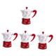 Garneck 4pcs Hand Pour Pot Aluminum Coffee Pot Coffee Concentrate Camping Coffee Maker Coffee Machines Stove Espresso Maker Cafeteras Fine Coffee Espresso Pot Household Products Red Punch