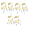 UPKOCH 6 Pcs Dollhouse Folding Chair Furniture Foldable Kids Table and Chairs Beach Chairs Action Figure Chair Backrest Mini Longue Deck Chair Kids Supply Miniature Chair Kid Toys Pvc Set