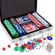 Yinlo Poker Set, 200 Pcs Poker Chips Set with 5 Colored Chips for 5 Values, Poker Set with Portable Traveling Case,11.5 Gram Casino Grade Chips for Texas Holdem Blackjack Gambling, Poker Night Set