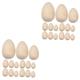 UPKOCH 60 Pcs DIY Wooden Eggs Simulation Egg Decor Easter Simulation Egg for Party Unfinished Wooden Peg Doll Creative Simulation Eggs DIY Craft Eggs Kids Toys Painted Child Wood Crafts