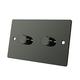 Flat Plate Black Nickel 2 Gang Dimmer 1000W - 10 Amp Double 2-Gang 2 Way 1000W Light Dimmer Switch