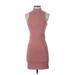 Abercrombie & Fitch Casual Dress - Bodycon High Neck Sleeveless: Brown Solid Dresses - Women's Size X-Small