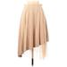 Zara Basic Formal Midi Skirt Long: Tan Solid Bottoms - Women's Size Small