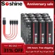 Soshine-Batterie aste AA USB Batterie au lithium Appareil photo jouet Brosses à dents