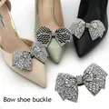 1 pz fiocchi lucidi scarpe decorazione clip scarpe da sposa tacco alto strass fascino fibbia clip