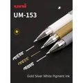 3pcs Uni Ball Signo Gel Ink Pens UM-153 Broad Point 1.0mm Pigment Ink Gold Silver White Black Red