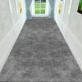 Simple Gray Long Corridor Carpet Non-slip Modern Home Decoration Stair Soft Mat Washable Hotel