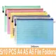 5/10 PCS Stationery Storage Folder File Mesh Zipper Pouch A4 A5 A6 Document Bag Zip File Folders