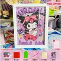 Sanrio Toys Gift DIY Diamond Painting Kit Children's Handicraft Kuromi Hello Kitty Anime Accessories
