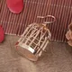 3 Styles 1:12 Dollhouse miniature furniture metal bird cage for dollhouse decor Dollhouse birdcage