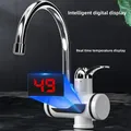 Instant Electric Hot Water Tap Tankless Instant Water Heater Faucet with Temperature Display Kitchen
