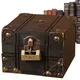 1Pcs Mini Wooden Storage Box Case Jewellery Cufflinks Chest Small Gift Vintage Treasure Lock Box