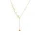 Dainty Lariat Drop Y Shape Necklace for Women Waterproof Gold Plated Stainless Steel Hollow Star