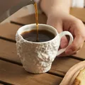 Rock pattern milk cup breakfast cup ceramic ear hanging espresso cup creative English afternoon tea