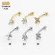 16G G23 Titanium Eyebrow Piercing Curved Barbell Daith Stud Earring Helix Jewelry Rook Cartilage