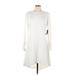 Nha Khanh Casual Dress - Mini High Neck 3/4 sleeves: Ivory Print Dresses - New - Women's Size 12