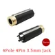 10Pcs /Lot 4 Pole 3.5mm Stereo Audio Female Socket Connector 4 Pin Earphone Solder DIY Mini 3.5 Jack