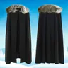 Winter Fashion Women Single Button Hooded Coat Hooded Cloak Hooded Cape Medieval Costumes Ponchos