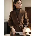 2024 New Handsewn Wool Plush Double Faced Coat for Women's Fashion Trend