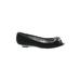 AK Anne Klein Flats: Ballet Wedge Casual Black Solid Shoes - Women's Size 10 - Round Toe