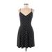 Nine Britton Casual Dress - Mini Plunge Sleeveless: Black Dresses - New - Women's Size Medium