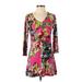 Attitudes by Renee Casual Dress: Pink Floral Motif Dresses - New - Women's Size 2X-Small