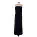 J.Crew Factory Store Casual Dress Strapless Sleeveless: Blue Solid Dresses - Women's Size Medium